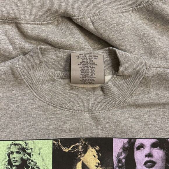 NEW Taylor Swift THE ERAS TOUR II Gray Crewneck Sweatshirt size XS 2024 TTPD - Picture 4 of 6